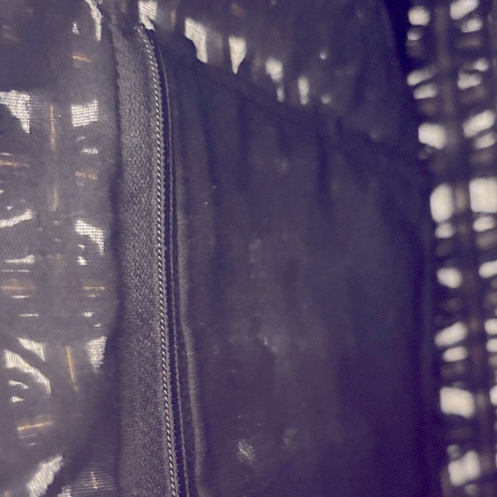 Woven Black and Tan Tote Bag - Picture 3 of 6